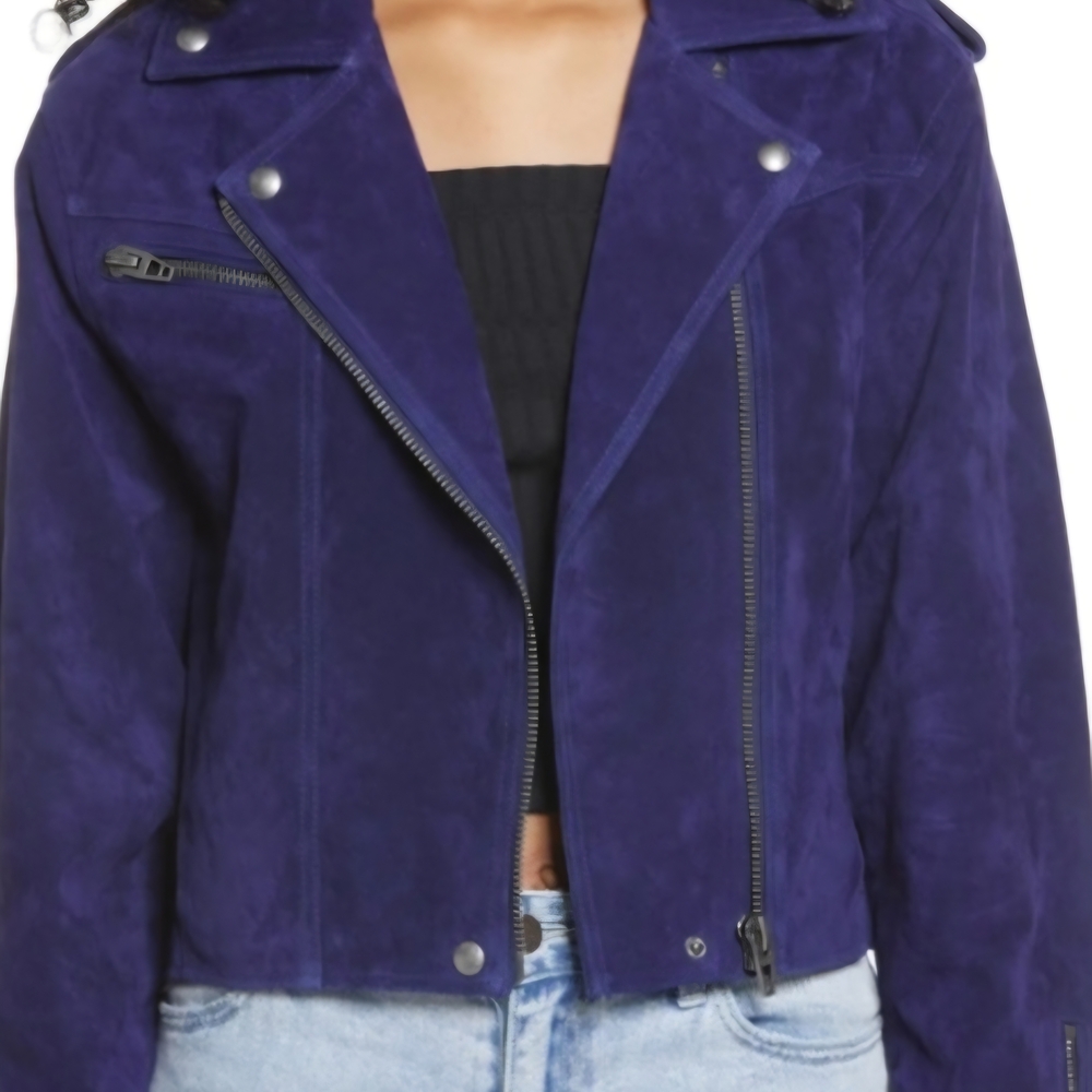 Blank NYC Deep Purple Leather Jacket